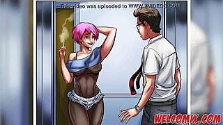 Suggestive Fucking Scene With Hot Rocker And Nerd Stallion In Anime Style.