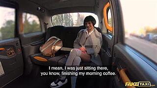 French student blows taxi driver bent over!