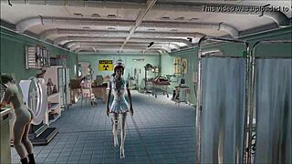 Fallout 4 nurse strips down for a hot tease, wanna watch her seduce the patient?