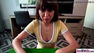 Stepsiblings play ouija board and enjoy hardcore sex with blowjob, ass, and big cock!