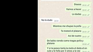 latina chats online while teasing with banana in heat