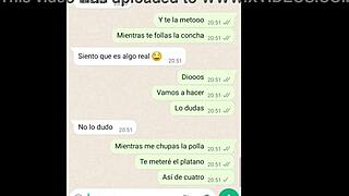 latina chats online while teasing with banana in heat