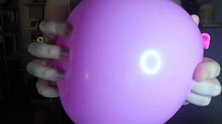 Italian Milf Hairy Pussy Plays with Balloons and Pops Them for Long Orgasm!