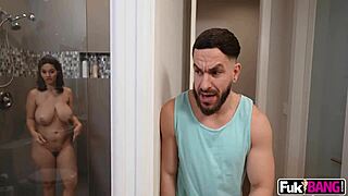 crystal chase's giant breasts bouncing soft and foamy during hardcore fucking in missionary and cowgirl.