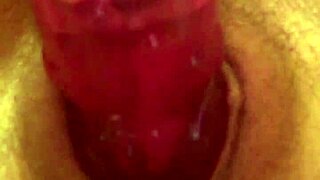 Milf masterbating with dildo! Watch her pussy play with toys under maledom control.