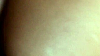 black chick with fat ass and pussy gets creamy on the dick, her curves contrasting the intense action