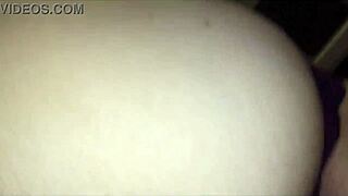 amateur slut in thong and dress gets pounded doggy style with anal plug!