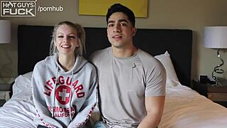 Latino star FUCKS tiny tatted blonde hard!