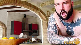 Bearfilms kinky cub justin west enjoys outdoor activities with tattooed friends