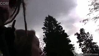 Victoria Blows Guy In Car POV Public Places