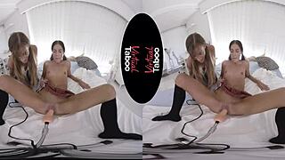 Virtual Taboo Twins Experiment with Wild Fucking Machine