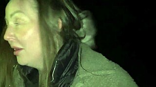 street girl flashes on the sidewalk