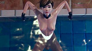 Tracer Doggystyle Pool Fuck Underwater