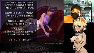 Play of Hentai games with Arina and lost virginity