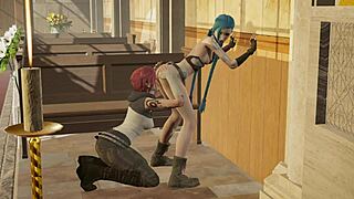 Arcane Vi和Jinx无码4K 3D女同激战