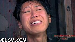 naughty serf gets rough ass whipping before horny pussy sucking in bondage