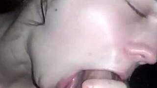 Hey, this amateur milf is giving a sloppy deepthroat blowjob