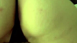 big booty white girl rides dick reverse cowgirl and gets fucked from behind