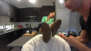 Horny Step Son Licks My Sweaty Nylon Soles in HD Full Video