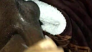 Pretty Girl MASTURBATES With BIG BLACK COCK