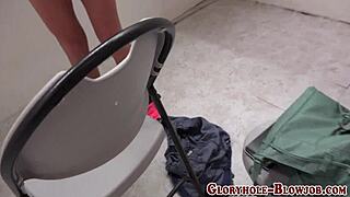 Blonde Teen 18+ Gives Blowjob To Big Cock, Gets Facial