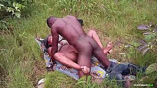 On the ranch Ebony BBW gets down and dirty
