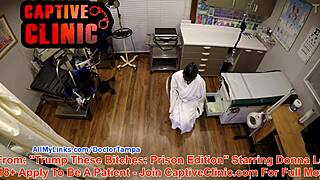 Uncensored backstage footage of Donna Leigh in Trump: bitches setting up for scene behind the scenes