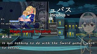 Incubus trial version with machine translated subtitles part 1 to 4 featuring crossdressing in anime hentai game.