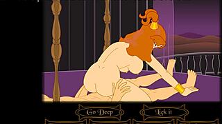 Jandora's adventure with deepthroat and riding in the game