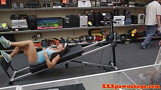 Busty ebony pawnee drilled hard by sneaky pawnbroker