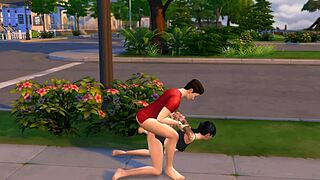 sims 4 hot teen 18+ girl banging hard with condom