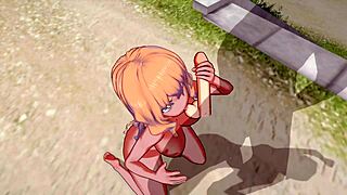 3D Hentai Features Huge Ass and Tits in Squirting Creampie