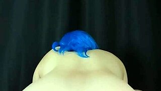 Fat booty step-sis rides dildo hard, want it?