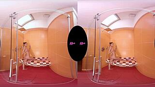 Shocking Teen Lexi Layo in Shower VR Sex with Blowjob