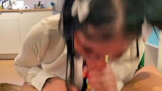 I am the secretary who loves young big cocks in lingerie, enjoying blowjobs and cumshots