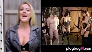 Kate trains a perfect blonde subslut with big tits in latex