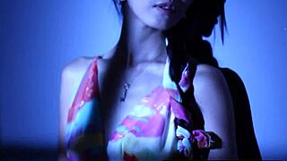 marica strips nude and fingers her pussy