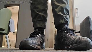 Gay Dad Trains in Stinky Socks at Gym