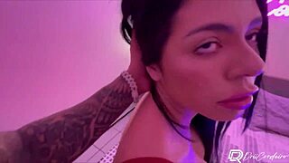 Fucked sister-in-law after watching through door, thrust into her pussy