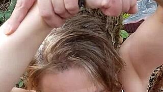 session of humiliations and uro in forest for the slave f