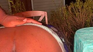 Ebony woman creates veggie dildo for solo masturbation fetish.