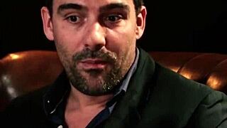 Cocksucking glam milf gets cum sprayed on ass in taboo fantasy.