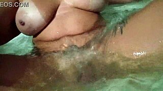 tiffany montavani gets steamy in kitchen and rubs clit in bathtub.