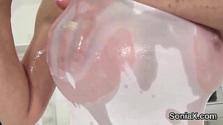 Unfaithful British Mature Lady Sonia Exposes Her Massive Jugs In European Scene