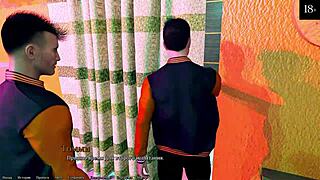 Anime gameplay with anal and fingering in Being a Dik 4