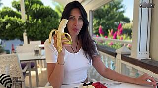 Stepson Cums on Face After Seaside Walk