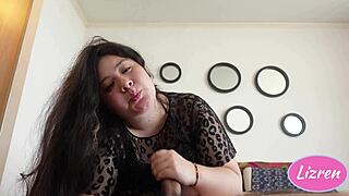 I Masturbate His Hard Cock with Lizren