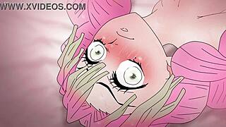 Neighbors stop pink-haired Mitsuri Kanroji from wild hentai action