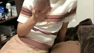 babe cheats with handjob and cumshot in bathroom!