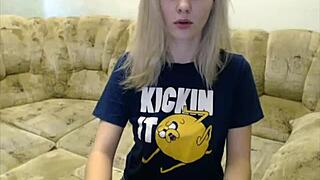 Miss Julia, cute Latvian teen, skips Fortnite for webcam fun?